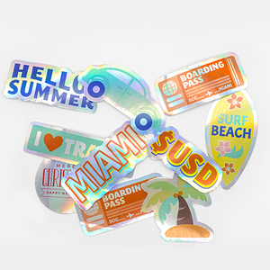 Tùy chỉnh laser in dính hat nhãn PVC không thấm nước UV kháng bền thân thiện với môi trường chết cắt dán - Product Image 1