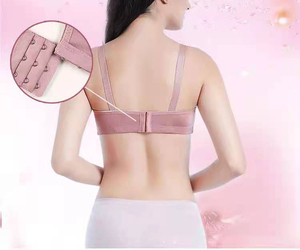 Reggiseno da donna scollo a V imbottito a copertura totale senza ferretto con spalline incrociate in cotone taglie forti 36-44 ad asciugatura rapida - Hot Sale - Product Image 3
