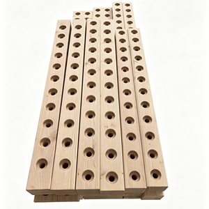 Produits en bois personnalisés, <span class=keywords><strong>poutre</strong></span> en pin massif pré-percée, séchée au four, avec trous ronds - Product Image 3