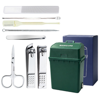 Poubelle écologique et coupe-ongles : Ensemble de 6, 8 ou 10 mini poubelles et coupe-ongles, outils de coupe-ongles pour usage domestique
