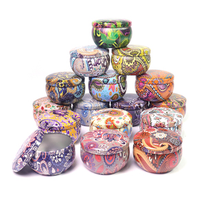 Tùy Chỉnh Giáng Sinh 16 Gói 2.5Oz <span class=keywords><strong>Mini</strong></span> Nhỏ Rỗng Vòng Nến <span class=keywords><strong>Tin</strong></span> Với Nắp Kim Loại Lon Có Thể In Cho Nến <span class=keywords><strong>Tin</strong></span> Quà Tặng Lưu Trữ - Product Image 1