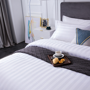 Hoja de 100% de algodón de cinco estrellas de lujo de profesional de precio de fábrica Hotel las sábanas de <span class=keywords><strong>la</strong></span> cama - Product Image 4