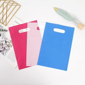 Custom Logo Waterproof Shopping Wholesale Foldable Pe <b>Plastic</b> <b>Tote</b> Bags for Grocery/Clothing Stores - Product Image 2