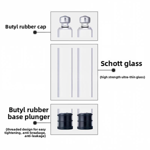 ขวดแก้วใสขนาด 3 มล. สำหรับบรรจุของเหลวเครื่องสำอาง แบบเติมได้ - Product Image 2