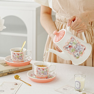 Dancing ELF loạt hiện đại Antique Sứ lưu niệm Hộp Quà Tặng thiết lập bao gồm cup saucer cốc cà phê nước ấm đun nước - Product Image 3