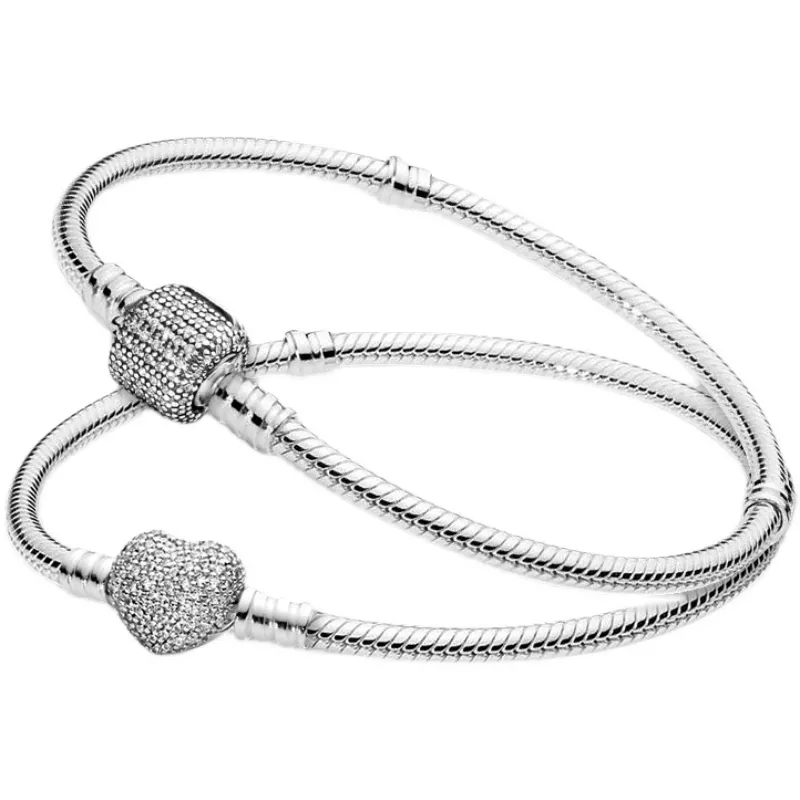 Factory wholesale Silver Bracelet with Silver Clasp Women's Bracelet s925 Moments bracelet fit for pandora bareclet