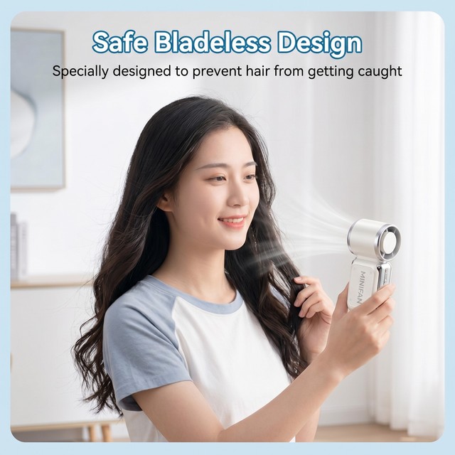 Mini Portable Handheld Fan USB Charging Small Personal Fan Rechargeable Quiet Cooling Fan for Travel Camping Office Outdoor