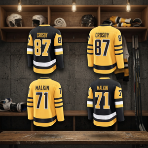 Jersey de Hockey sobre Hielo de los Pittsburgh Penguins, Bordado, Antibacterial, Transpirable, Tallas Grandes, al por Mayor # 87 Sidney Crosby # 71 Evgeni - Product Image 3