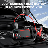 Démarreur portable 900A à courant de crête, booster de batterie de voiture, batterie externe, pompe à air, gonfleur de pneus, lampe, anti-étincelles pour moto