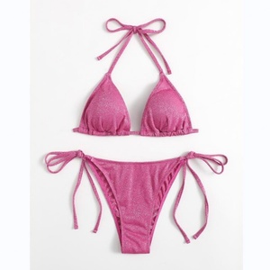 Conjunto de Bikini de 2 Piezas para Mujer, Diseño Floral de Lujo 2025, Ropa de Playa Informal, Sostén Push-Up con Estampado de Leopardo, Rayas, Cuadros y Paisley - Product Image 1