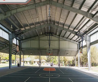 Terrain de sport à structure en acier avec portée personnalisée et conception sans colonne centrale