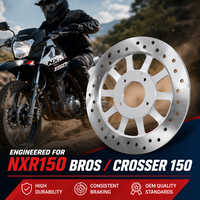 Rotor Cakram Rem Depan 100% Pas untuk Honda NXR150 Bros Crosser 150 Baja Karbon Tinggi Bersertifikasi IATF 16949 Pabrik Bersertifikat