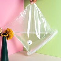 Bolsas de Almacenamiento al Vacío Transparentes Reutilizables de Grado Alimenticio con Válvula de Aire y Cierre de Cremallera para Sushi, Gelatina, Comida para Mascotas, Leche, Chicle