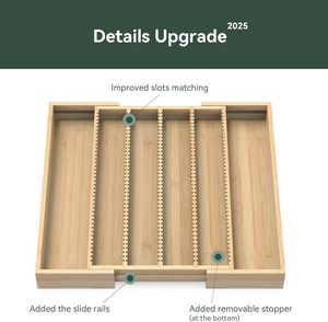 Organizador Expandible <span class=keywords><strong>de</strong></span> Bambú <span class=keywords><strong>para</strong></span> <span class=keywords><strong>Cajón</strong></span>, Compatible con <span class=keywords><strong>Cápsulas</strong></span> <span class=keywords><strong>Nespresso</strong></span> Vertuo y Bolsitas <span class=keywords><strong>de</strong></span> Té - Product Image 5