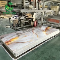 Panneau mural en PVC 2mm 3mm intérieur UV feuilles de marbre PVC haute brillance