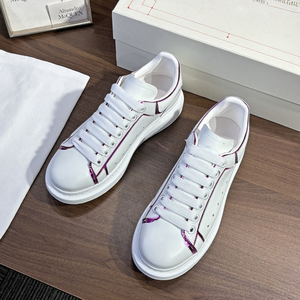 Zapatos de Skateboard Planos de Cuero Genuino para Hombre y Mujer, Marca Original de Diseñador 2026, Blancos, con Cordones, Antideslizantes, para Caminar - Product Image 2