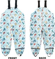 Pakaian Terusan Anak untuk Hiking, Camping, Pantai, Memancing, Bermain Air, TK, Bahan Polyester Berlapis PU, Anti Air, Tahan Hujan