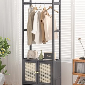 Floor-standing <b>clothes</b> <b>rack</b>, simple wardrobe for bedroom, household <b>clothes</b> hanger, <b>clothes</b> rod, storage <b>rack</b>, shelf - Product Image 2