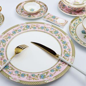 Service de table français luxueux et haut de gamme en émail motif fleur de cerisier Sakura, idéal pour le thé de l'après-midi, un cadeau parfait. - Product Image 4