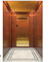 Ascenseur de passagers Fareo moderne en acier inoxydable sans engrenages à traction AC - Durable, installation et fonctionnement faciles, plancher en PVC, utilisation en appartement