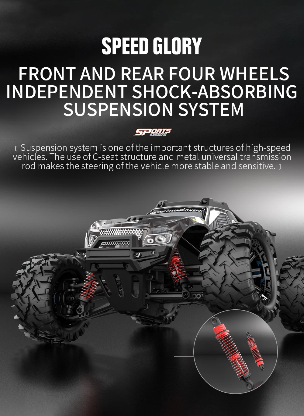 HOSHI KF10 RC CAR 1/10 Scale Truck 45KM/H High-Speed CAR Off-Road Vehicle high speed electric Climbing Vehicle Remote Control