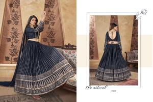 Lehenga Choli de costura completa con estampado de lámina exclusivo con colección Dupatta para mujer de proveedor indio - Product Image 6