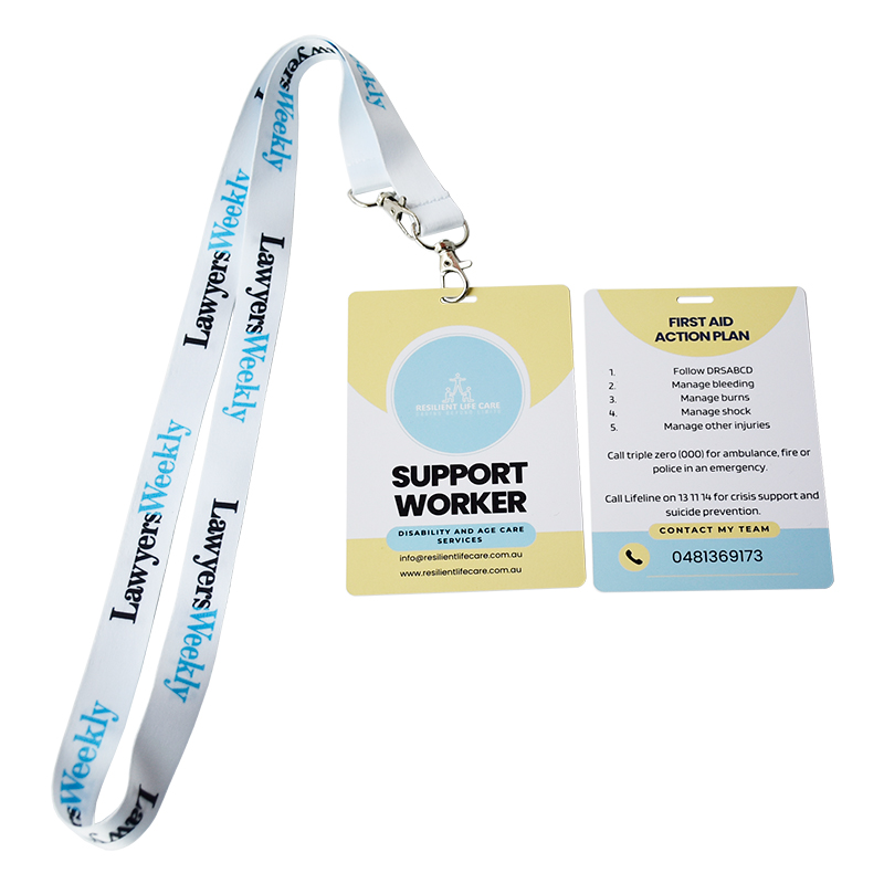 Wholesale Brand Entry Exit Student Corporate PVC Card With Custom Nylon Lanyard
