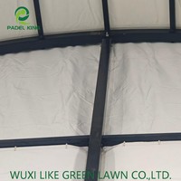 Toit rétractable en verre trempé certifié CE pour terrain de padel, ouverture automatique par télécommande, pour centre sportif haut de gamme, fournisseur en gros