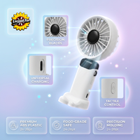 Kipas Genggam Mini Aromaterapi 3 Kecepatan, Baterai Berkualitas Tinggi, Portable, USB Rechargeable, untuk Penggunaan di Rumah, Luar Ruangan, Mobil/RV, dan Berkemah