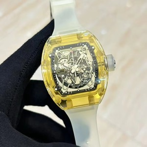 Reloj Mecánico Automático de Lujo con Caja de Zafiro Amarillo, Diseño de Esqueleto, Reserva de Energía, Resistente al Agua 50 Bar - Product Image 5