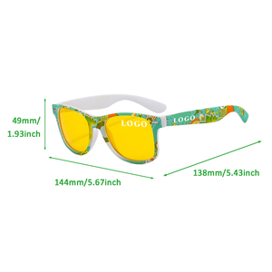 Classique Hawaii Loisirs Vintage Carré Lunettes De Soleil Unisexe Grande Tête UV400 Pêche Golf Conduite Disponible Jaune Rouge Bleu Violet - Product Image 2