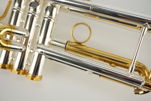 Trompette à trois tons BB, corps en laiton nickelé, instrument à vent bicolore pour débutants et performances professionnelles - Product Image 4