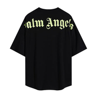 T-shirt personnalisé pour homme, style Y2K, imprimé gothique surdimensionné, épaules tombantes, 100% coton, streetwear décontracté, manches courtes