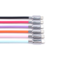 Kabel Pengisi Daya USB C ke USB C 240W PD, Kabel Pengisi Daya Cepat Tipe-C Warna Macaron Lembut untuk Laptop, Ponsel, Tablet