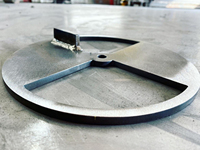 OEM 1/4 pouce en acier robuste, régulateur de tirage à roue à aubes pour fumoir BBQ et ventilation offset, service de fabrication sur mesure par découpe laser