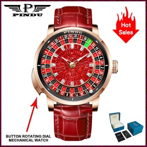Montre PINDU 6628, nouveau design, mécanique, bouton poussoir européen, jeu de roulette russe, cadran diamant, mouvement nh35A, pour homme. - Product Image 2