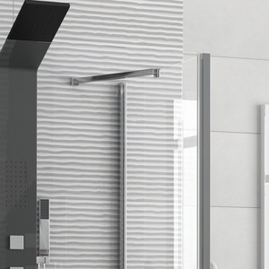 Kamalu K2800AS2 box doccia a tre lati con cerniera 70x85x70 vetro trasparente rettangolare con telaio in alluminio doccia a vapore - Product Image 4