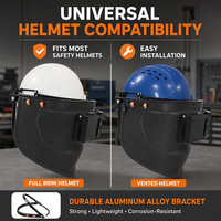 Masque de soudage professionnel noir à fixation sur la tête avec support en alliage d'aluminium pour la protection du visage des soudeurs industriels