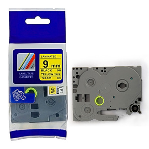 Ruột máy in nhãn dán PUTY tương thích 100%, băng mực cán màng 9mm đen trên vàng Tze-621 Tze 621, băng mực Tz giá rẻ - Product Image 1