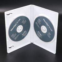 Kotak Penyimpanan CD DVD Blu-ray Plastik Standar WEISHENG 14mm dengan Hub M-Lock Grosir Kotak Pengganti untuk Satu, Dua, atau Tiga Disk