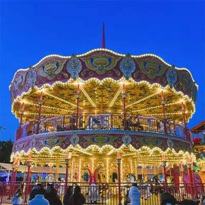 Équipement de parc d'attractions, grands carrousels à chevaux en bois/fibre de verre pour enfants et adultes, utilisation à domicile, à vendre - Product Image 4