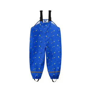 Pantalon de pluie intégral pour enfants, style bavoir, imperméable, pour activités de plein air et randonnée, avec motif de dessin animé, OEM - Product Image 5