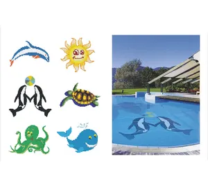 New Design Dolphin Pool Tile Mural Flower Pattern Hotel Swimming Pool Mosaic