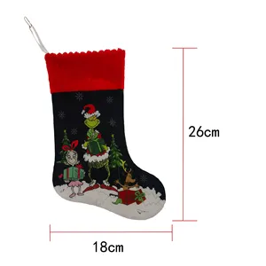 <span class=keywords><strong>Chaussette</strong></span> <span class=keywords><strong>de</strong></span> <span class=keywords><strong>Noël</strong></span> brodée Grinch avec jambes, personnalisable avec nom, chaussettes <span class=keywords><strong>de</strong></span> <span class=keywords><strong>Noël</strong></span> festives sur le thème du Grinch - Product Image 5