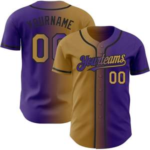 Jersey de béisbol degradado personalizado, uniforme deportivo transpirable con número de nombre y logotipo personalizado para hombres, mujeres y jóvenes - Product Image 2