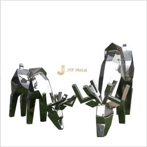 ประติมากรรมสแตนเลสสตีลทรงอิสระสไตล์อาร์ตเดโค M93 กันน้ำ ใช้งานได้หลากหลาย ทนทาน ติดตั้งบนพื้น สำหรับตกแต่งภายนอก - Product Image 3