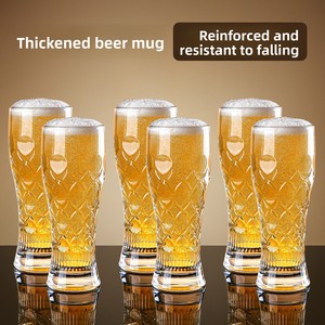 Tasse à <span class=keywords><strong>bière</strong></span> pression créative haut <span class=keywords><strong>de</strong></span> gamme <span class=keywords><strong>de</strong></span> grande capacité Tasse à <span class=keywords><strong>bière</strong></span> <span class=keywords><strong>artisanale</strong></span> en verre transparent sculpté à usage commercial et domestique - Product Image 6