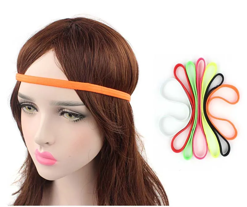 LBV Sports Grip Silicone Headband Elastic Non Slip Hairbands Yoga Exercise Headwear hair Accessories for Men Women and Girls