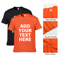 T-shirt personnalisé en coton 100% de haute qualité, 180, 200, 220 g/m², fabrication OEM, impression 3D en relief, votre propre t-shirt sur mesure.