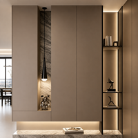 Meuble de rangement contemporain en bois sur mesure pour salon et couloir, grande capacité, pour chaussures, gain de place, modulaire, minimaliste